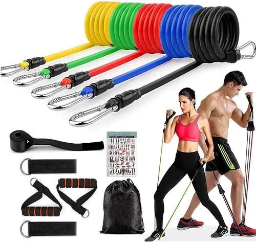 11-Piece Resistance Bands Set for Home Workout, Strength Training & Fitness